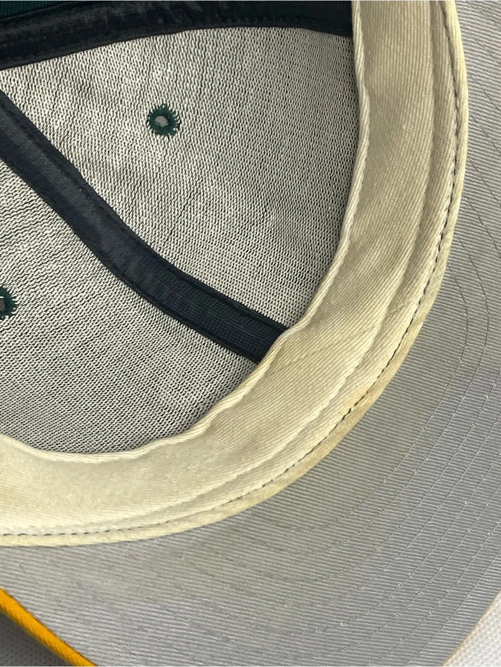 VTG USA New Era 59Fifty Oakland A's Wool Baseball Hat Sz 7⅜ Auth. On-Field Cap